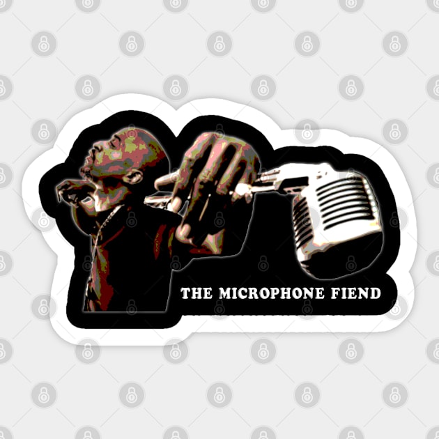 The Microphone Fiend Sticker by StrictlyDesigns